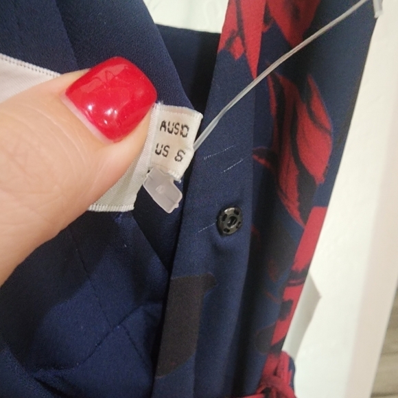 FAME AND PARTNERS Rose Print Maxi Dress mcfp2011p - Picture 5 of 9